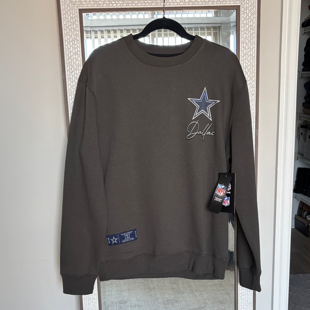 NFL Dallas Cowboys Men's Crewneck Sweatshirt - Charcoal
